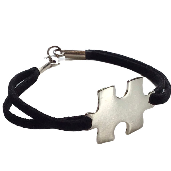 Puzzle and Suede Bracelet