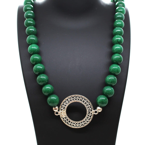 Filigree Jade Necklace - AG Agora Jewellery London